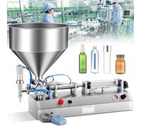 GTHTUHFD Pneumatic Liquid Filling Machine, Dual-Use Paste Filler With 30L Hopper, Ideal For Small Bottles In Perfume, Drink, And Water Industries,1000ml