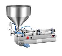 GTHTUHFD Pneumatic Liquid Paste Filling Machine, Semi-Automatic Horizontal Filler With 30L Hopper For Efficient Packaging,300ml