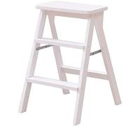 GTHTUHFD Portable Folding W Stool Step Ladder For Kitchen Office Lightweight And Compact Design Natural Color Ideal For Small Spaces And On The Go Use.,White