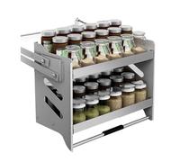 GTHTUHFD Pull Down Cabinet Organizer, Pull Down Shelf, High Cabinet Sliding Out Storage Basket Drop Down Spice Rack,for Cupboard Bar Cafe Storage Cabinet,764x520x280mm