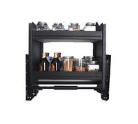 GTHTUHFD Pull Down Cabinet Organizer,Spice Storage Organizer 2 Tier,Load Bearing 15kg Pull-Down Storage Rack,Cabinet Pull Down Shelving for Cupboard Bar Cafe Storage Cab,760x280x550mm