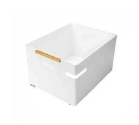 GTHTUHFD Pull Out Cabinet Storage Basket,Wardrobe Storage Organizer Box,Stackable Detachable,No Punching Required,for Kitchen Office Wardrobes Cupboard Storage,White-43x32x25.5cm