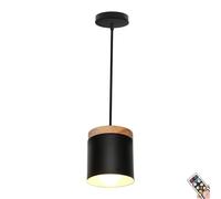 GTHTUHFD Rechargeable Battery Operated Pendant Light With Remote Control Non Hardwired Ceiling Hanging Chaner For Kitchen Dining Table Living Room Bedroom Farmhouse Bedside L,Black-Disc 3 in 1