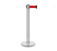 GTHTUHFD Retractable Belt Barrier,35''Tall Stanchions Crowd Control Stanchion Post Steel Queue Pole Heavy Duty Crowd Control Stanchion Post Self-Straightening No-Tools A,Sier-5M