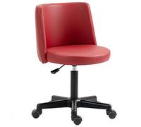 GTHTUHFD Rolling Bar Stool, Home Kitchen Island Dining Counter Swivel Chair, Ergonomic Comfort Backrest With Wheels, Adjustable 40-55 Cmr:White,Red-One Size