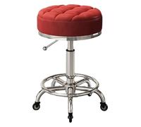GTHTUHFD Rolling Stools Heavy Duty Swivel Stool Adjustable Height Stainless Steel Chair With Wheels For Kitchen Salon Bar Office Massage Salon Esthetician And Home Office,Red-One Size