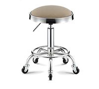 GTHTUHFD Round Rolling Office Stool Adjustable Height Swivel Stool, Salon Stool Drafting Stools Chair With Wheels And Wider Round Seat For Spa Esthetician Studio Blue,Grey
