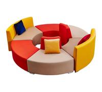 GTHTUHFD Shopping Mall Public Area Lobby Rest Area Gym Front Desk Special-Shaped Creative Leisure Curved Office Sofa Combination,7