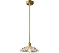 GTHTUHFD Simple Art Glass Chandelier E26 - Brass Single Head Hanging Lamp Compatible With Bedroom, Bedside, Indoor Adjustable Ceiling Hanging Lighting Lamp,Chandelier Ceiling