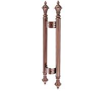 GTHTUHFD Sliding Barn Door Handle Royal Style Glass Door Pull Handle,Antique Sliding Barn Door Handles Pull Push Bar Handle for Meeting Room Clubhouse Banquet Hall,Style2-120cm Length|80cm Cto