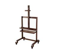 GTHTUHFD Solid Wood Universal Lcd Tv Stand With Wheels, Adjustable Floor Standing Tv Stand Easel, Heavy Duty Mobile Tv Cart With Storage Shelf, Mobile Monitor Stand, For Offices,A