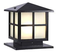 GTHTUHFD Square Post Cap Lights, Traditional Column Outdoor Lamp, Rainproof Street Lighting For Garden Patio Driveway Pathway,Black-Width:11.8inch/30cm