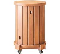 GTHTUHFD Stackable Wooden Stools - Round Nesting Tables For Living Room, Dining, Balcony, Space-Saving Bar Chairs, Modern Multi-Functional Furniture For Small Spaces,5