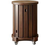 GTHTUHFD Stackable Wooden Stools - Round Nesting Tables For Living Room, Dining, Balcony, Space-Saving Bar Chairs, Modern Multi-Functional Furniture For Small Spaces,1