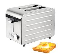 GTHTUHFD Stainless Steel Commercial Toaster - 2/4/6 Slices, 7 Browning Levels, Reheat, Frozen & Cancel Functions, Auto Pop-Up, Removable Crumb Tray For Perfect Toast Every Ti2-Slices