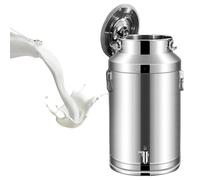 GTHTUHFD Stainless Steel Milk Can With Silicone Sealed Lid, Liquid Container With Faucet For Wine Beer Oil Water Tea,14L