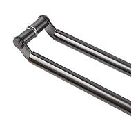 GTHTUHFD Stainless Steel Push Pull Door Handle, Commercial Double Sided Bar Barn Door Handles Shower Glass Pulls, Office Shop Entry, Garages Sheds Gates/Rose Gold/150Cm/59In,Black-80Cm/31.5In
