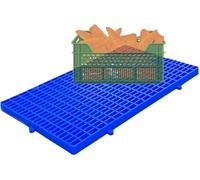 GTHTUHFD Sturdy Polyethylene Storage Tray For Drainage - 2 Pieces Blue 60X35X3Cm Ideal For Shower Sink Floor Tiles Indoor & Outdoor Use Heavy Load Bearing Non-Slip Mat.