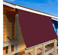 GTHTUHFD Sun Shade Sails Poles Strong And Sturdy 5 X 10M Sunshade Block Fabric Awning Shelter For Outdoor Patio Sand & Orange Color,Red Wine-4x4.5M