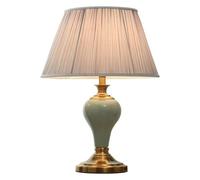 GTHTUHFD Table Lamp Ceramic Table Lamps for Bedroom Living Room Warm Romantic Fashionable Desk Lamps Remote Control Hotel Traditional Bedside Lamp,Button switch
