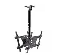 GTHTUHFD Tv Ceiling Mount Bracket - Single Pole Double Screen Ceiling Tv Mount, Retractable Swivel Hanging Universal Monitor Hanger, Height Adjustable Tv Stand And Wall Mount, Fit,2.5-3m