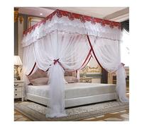 GTHTUHFD Twin Queen King Bed Canopy Mosquito Netting - Fabric Drapes For Bedroom Decoration, Mesh Protection Shield, Dust Cover Bedspread With Stand, Elegant Bed Curtain,3#-120X200cm/47X79
