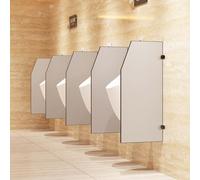 GTHTUHFD Urinal Partition With Stainless Steel Fittings, Privacy Screen For Men, Wall Divider For Public Toilets, Ideal For Schools, Hospitals, And Companies,Gray Hanging Style
