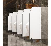 GTHTUHFD Urinal Partition With Stainless Steel Fittings, Privacy Screen For Men, Wall Divider For Public Toilets, Ideal For Schools, Hospitals, And Companies,White Floor-standing