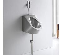 GTHTUHFD Urinal Troughs,Stainless Steel Urinal Wall Mounted Urinal, Modern Creative High-Efficiency Washout Urinal With Drain Valve, Commercial Residential Use Bathroom Toile,Ground Drainage-Kit 3