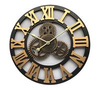 GTHTUHFD Wall Clock,Metal Skeletal Roman,Large Wall Clock Numerals Clock Metal Vintage Hanging Wall Clock Silent Iron Roman Numeral Decorative Clock For Living Room/Roman Silver 40Cm,Roman Gold 40cm