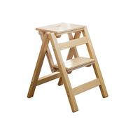 GTHTUHFD Wooden Step Stool Folding Ladder With Storage Rack Solid Wood Flower Stand For Bathroom Balcony Household Stepladder/C/D 42X56X66Cm,C-38X42X52Cm