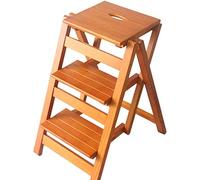 GTHTUHFD Wooden Stool Chair Multifunctional Thickened Library Stair Ladder Portable Light Garden Tool Loft Kitchen Sturdy Wood Ladder