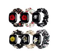 GTHY compatible with Fitbit Sense/Versa 3/Versa 4/Sense 2 Bands,for Women,Scrunchie Fabric Replacement Wristbands Straps,Accessories,Large Small (3Pack AF, Large)