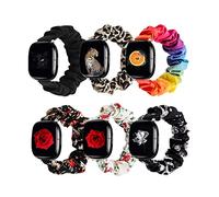 GTHY compatible with Fitbit Sense/Versa 3/Versa 4/Sense 2 Bands,for Women,Scrunchie Fabric Replacement Wristbands Straps,Accessories,Large Small (3Pack DE, Large)