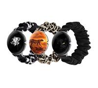 GTHY Compatible With Google Pixel/Pixel 2/Pixel3 41mm Bands Scrunchie Repacement,For women Girls,Elastic Fabric Pattern Wristbands, Soft Cloth Watch Band,Lagre&Small (3Pack E, Large)