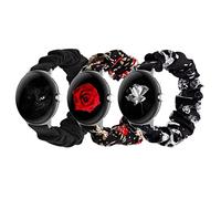 GTHY Compatible With Google Pixel/Pixel 2/Pixel3 41mm Bands Scrunchie Repacement,For women Girls,Elastic Fabric Pattern Wristbands, Soft Cloth Watch Band,Lagre&Small (3Pack C, Small)