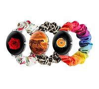 GTHY Compatible With Google Pixel/Pixel 2/Pixel3 41mm Bands Scrunchie Repacement,For women Girls,Elastic Fabric Pattern Wristbands, Soft Cloth Watch Band,Lagre&Small (3Pack B, Large)