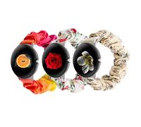 GTHY Compatible With Google Pixel/Pixel 2/Pixel3 41mm Bands Scrunchie Repacement,For women Girls,Elastic Fabric Pattern Wristbands, Soft Cloth Watch Band,Lagre&Small (P, Large)