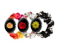 GTHY Compatible With Google Pixel/Pixel 2/Pixel3 41mm Bands Scrunchie Repacement,For women Girls,Elastic Fabric Pattern Wristbands, Soft Cloth Watch Band,Lagre&Small (Q, Large)