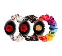 GTHY Compatible With Google Pixel/Pixel 2/Pixel3 41mm Bands Scrunchie Repacement,For women Girls,Elastic Fabric Pattern Wristbands, Soft Cloth Watch Band,Lagre&Small (D, Small)