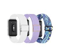 GTHY Compatible with Samsung Galaxy Fit 3 Nylon Elastic Bands,for Women Men,Stretchy Adjustable Breathable Fabric Sport Elastic Wristband for Samsung Galaxy Fit3 SM-R390, Pattern D