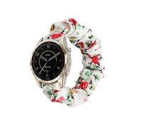 GTHY Scrunchie bands for Garmin fenix 5s 6s 7s pro,elastic band for women Large Small (White Red Folwer, L/M)