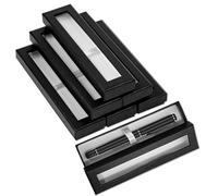 GTIL 6 Pcs Empty Pen Gift Box Pen Packaging Case with Clear Lid, Cardboard Pen Cases for Presentations Pen Display Cases, Jewelry Gift Packaging Office Supplies Business Birthday Souvenirs, Modern