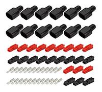 GTIWUNG 12 Pair 30A Quick Disconnect Power Terminals Connectors, Red Black Quick Connect Battery Connector Modular Power Connectors Set, AWG12-16