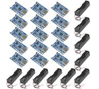 GTIWUNG 15Pcs Type-C USB 5V 1A 18650 Lithium Battery Charger Module Li-ion Charging Board with Dual Protection Function +10Pcs 18650 Battery Holder Case with Lead Wire Bundle