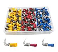 GTIWUNG 180Pcs Piggyback Spade Connector Quick Splice Wire Terminals Wire Crimp Connectors Assortment Kit, 22-16/16-14/12-10 AWG, Red, Blue, Yellow