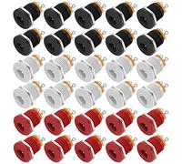 GTIWUNG 30 Pieces DC 5.5 x 2.1 mm Female Panel Socket with Hex Nut 3 Pin DC Electrical Socket DC Socket Panel Mount Socket DC Power Jack Socket 3 Pin Female Panel Mount Plug