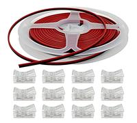 GTIWUNG 3528 2835 2 Pin Solderless LED strip to lead Connector Kit, Includes 6 Meters Extension Cable
