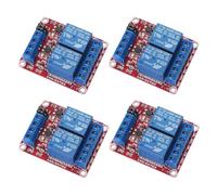 GTIWUNG 4 Pack 2 Channel 5V Relay Module, 2 Channel 5V Relay with Optocoupler, High or Low Level Trigger, Expansion Board for Raspberry Pi Arduino