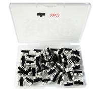 GTIWUNG 50pcs Mini Micro Switch Mechanical Limit Switch AC 1A 125V 3Pin SPDT Limit Micro Switch Long Hinge Lever for Arduino